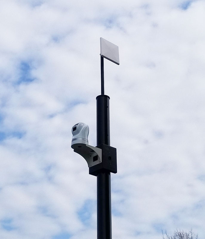 Top Mount PTZ Camera Platform Security Camera Poles