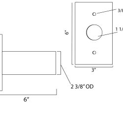 Alternative view of 6" Horizontal Tenon