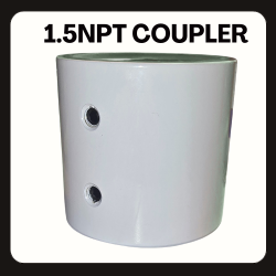 1.5NPT Coupler in white