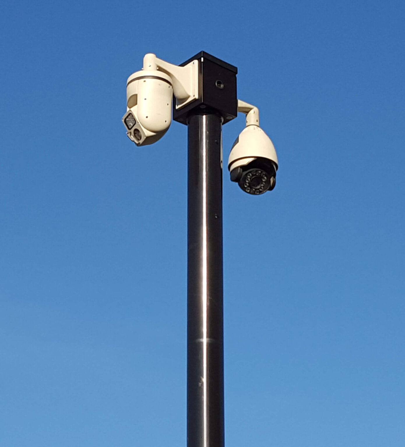 Security Camera Poles With The Ability To Add Lighting 