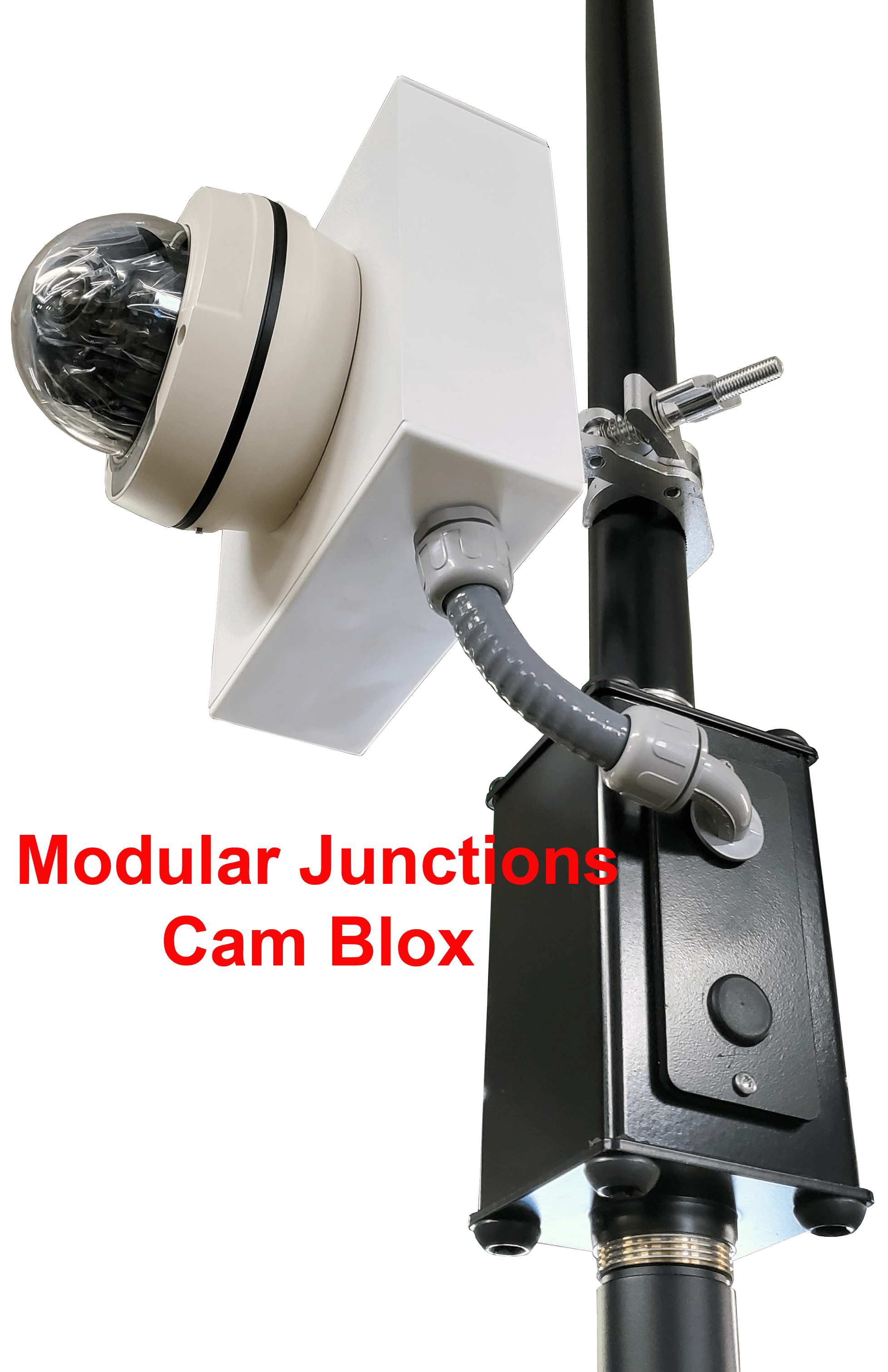 security camera poles with the ability to add lighting,