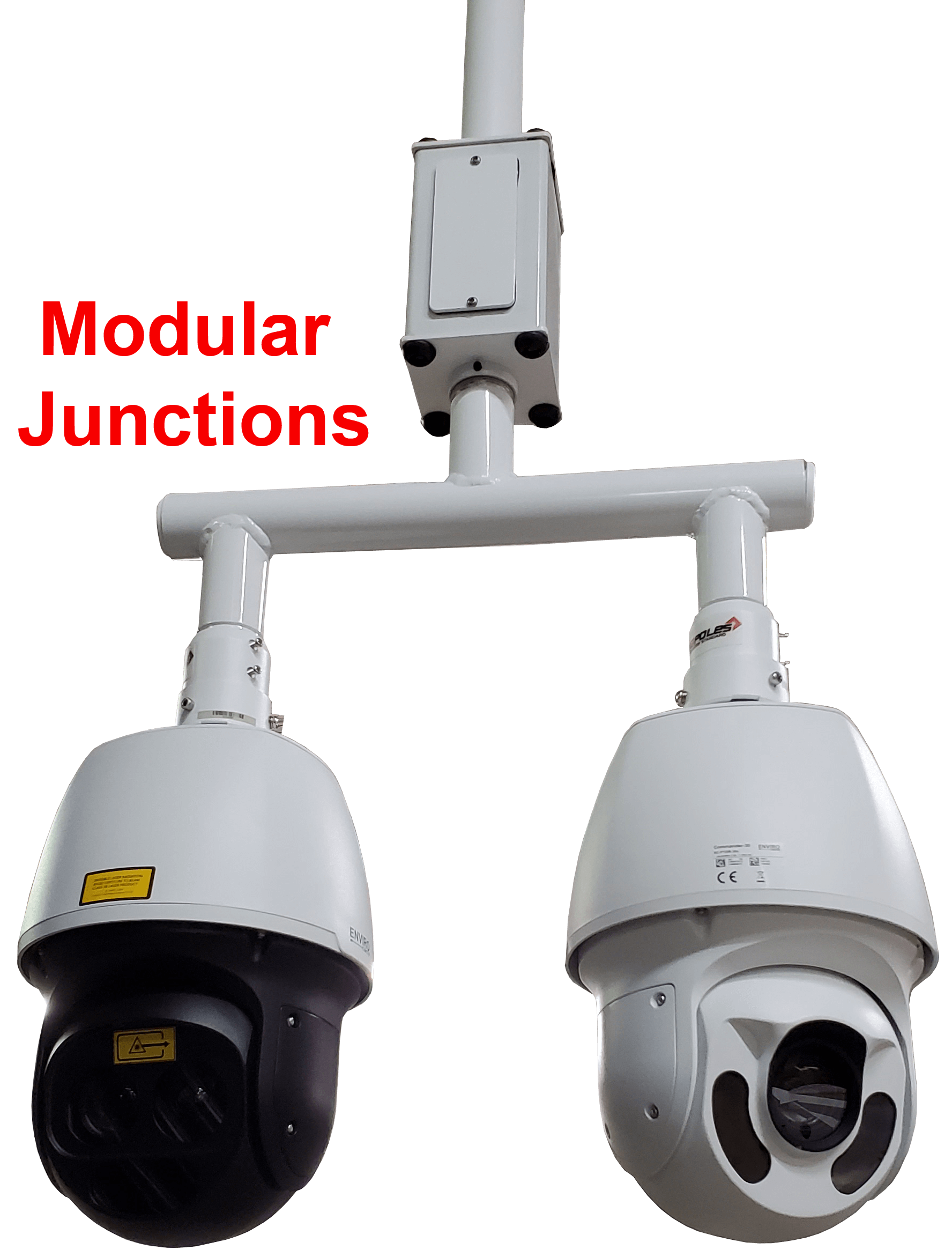 security camera poles with the ability to add lighting,