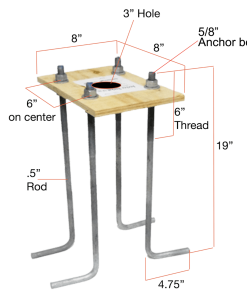 4 inch pole anchor basket