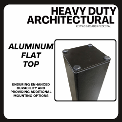 Touchless Reader Pedestal with aluminum flat top
