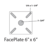 6x6 face plate