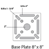 8x8 base plate