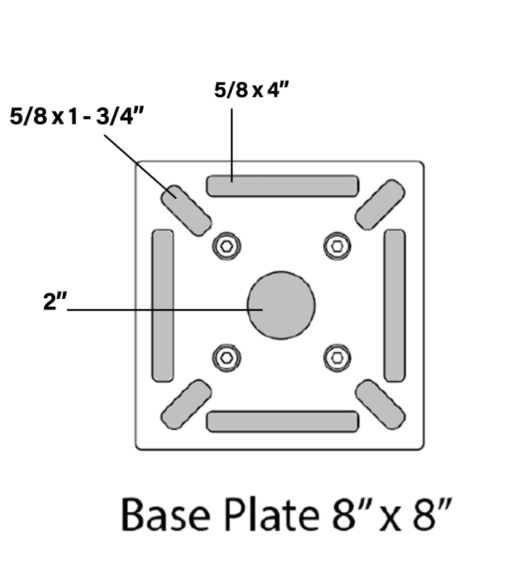 8x8 base plate