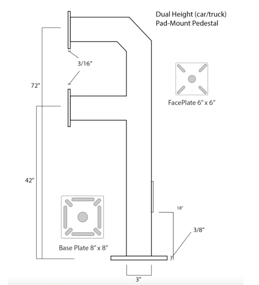Dual Height Keypad Pedestal - Image 5