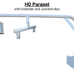 parapet arm with extender and junction box