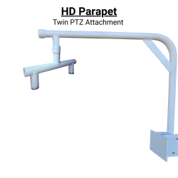 heavy duty parapet wall camera mount with attachment