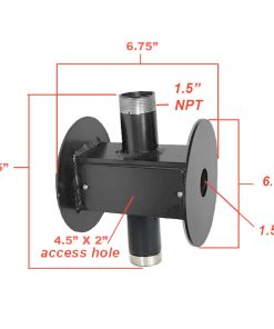 Dual Camera Mount with PTZ Adapter Dimensions