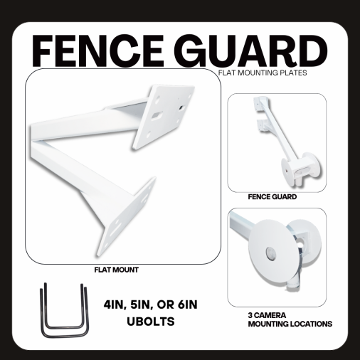 Fence Guard flat mounts in white