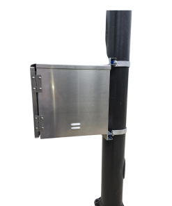 Aluminum Equipment Cabinet attached to a Steady Max Pole