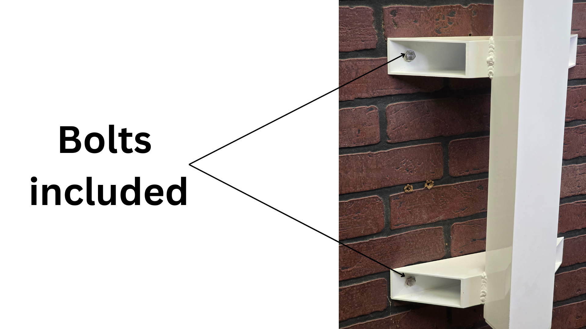 Building Mount Bullet Box attached to a brick wall with cameras mounted.