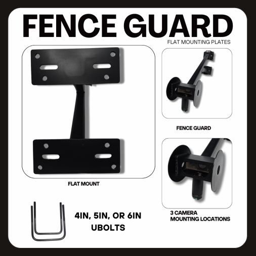 Fence Guard flat mounts in bronze