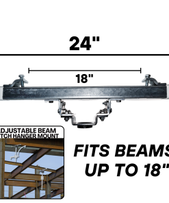 Adjustable beam pitch hanger mount