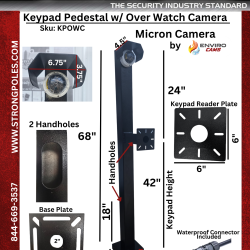 Keypad Pedestal w/ Over Watch Camera