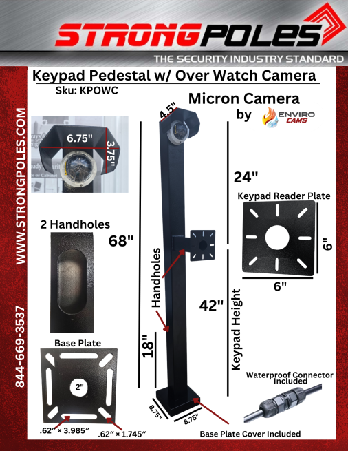Keypad Pedestal w/ Over Watch Camera