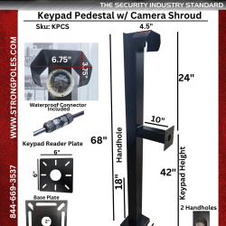 Keypad Pedestal w/ Camera Shroud specs