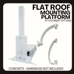 Flat Roof Mounting Platform with flyover flyout