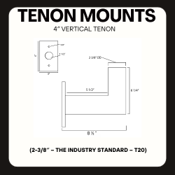 Tenon Mount for LED Lighting